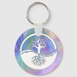 Porte-clés Conception colorée de yin et de yang