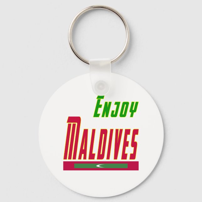 Porte-clés Conception cool pour les Maldives (Recto)