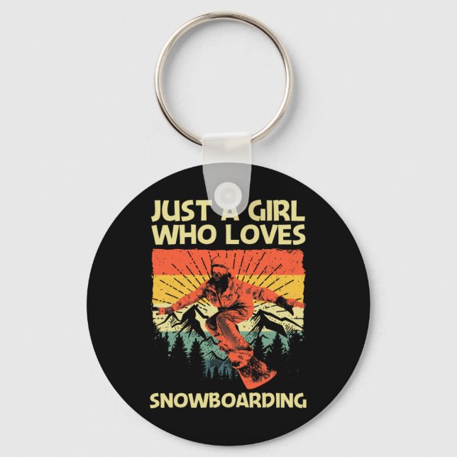 Porte-clés Conception cool Snowboard Pour Filles Maman Snowbo (Recto)