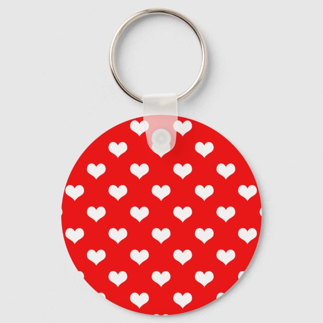 Porte-clés Conception d'amour à cœur rouge  (Recto)
