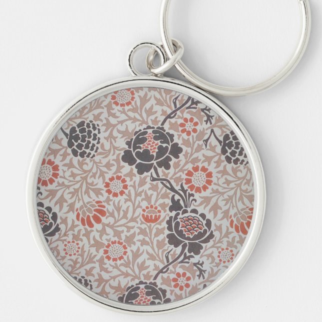 Porte-clés Conception d'art botanique de William Morris Graft (Devant)