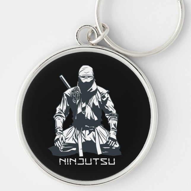 Porte-clés Conception d'Assassin Ninja Japonais Ninjutsu (Devant)