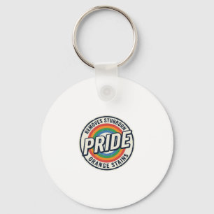 Porte-clés Conception de badge arc-en-ciel de protestation de