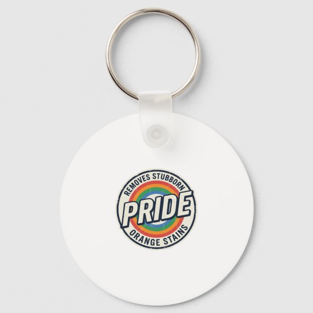 Porte-clés Conception de badge arc-en-ciel de protestation de (Recto)