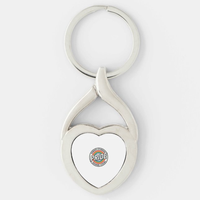 Porte-clés Conception de badge arc-en-ciel de protestation de (Devant)