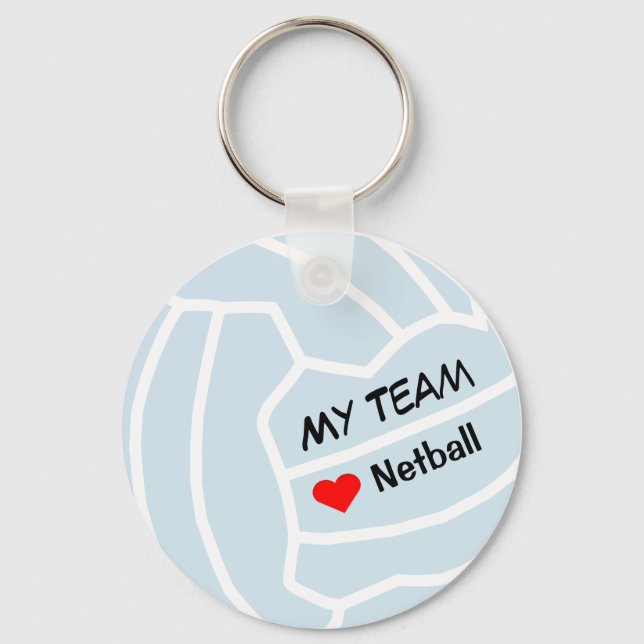 Porte-clés Conception de balle de netball personnalisée (Recto)
