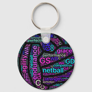 Porte-clés Conception de balle Inspirante Netball