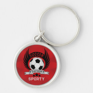 Porte-clés Conception de ballon de football personnalisé Po