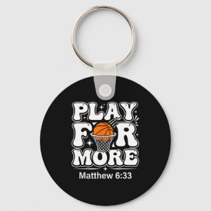 Porte-clés Conception de basket-ball chrétien Jésus verset de