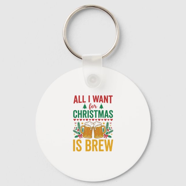 Porte-clés Conception de boisson de vacances Christmas Brew (Recto)
