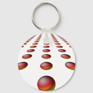 Porte-clés Conception de boule rouge rétro