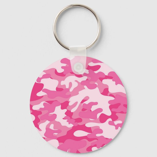 Porte-clés Conception de caméscopes rose et blanc (Recto)