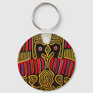Porte-clés Conception de canard Mola d'Indien Cuna