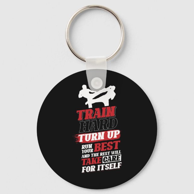 Porte-clés Conception de cardio kickboxing pour kickboxeur  (Recto)