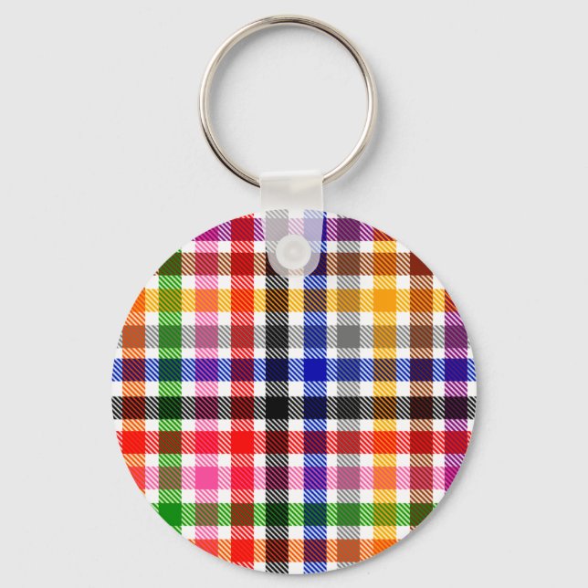 Porte-clés Conception de carreaux écossais à tartan en twill  (Recto)