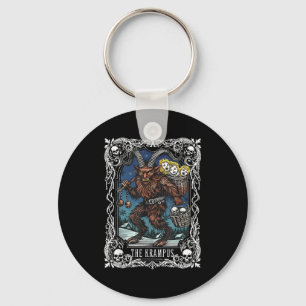 Porte-clés Conception de carte de tarot de Krampus saison de