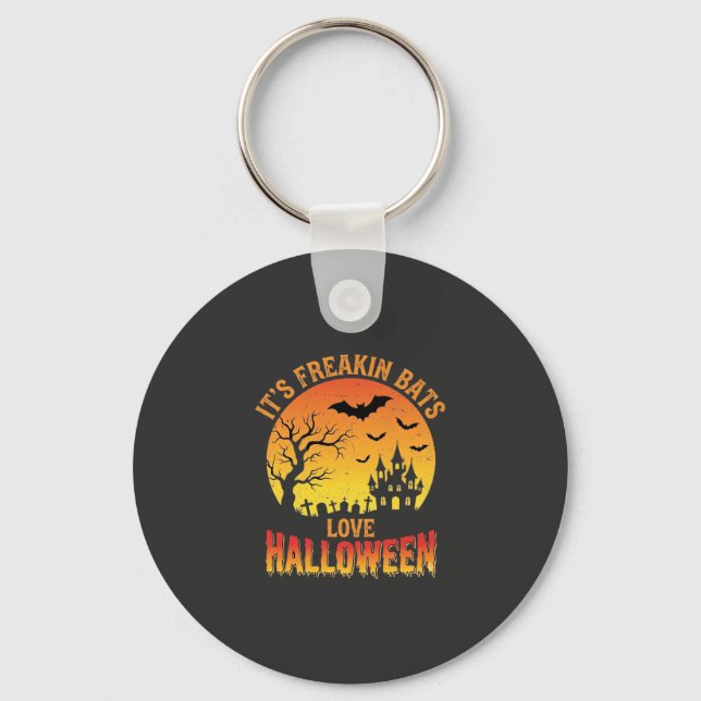 Porte-clés Conception de château hanté Halloween, les chauves (Recto)