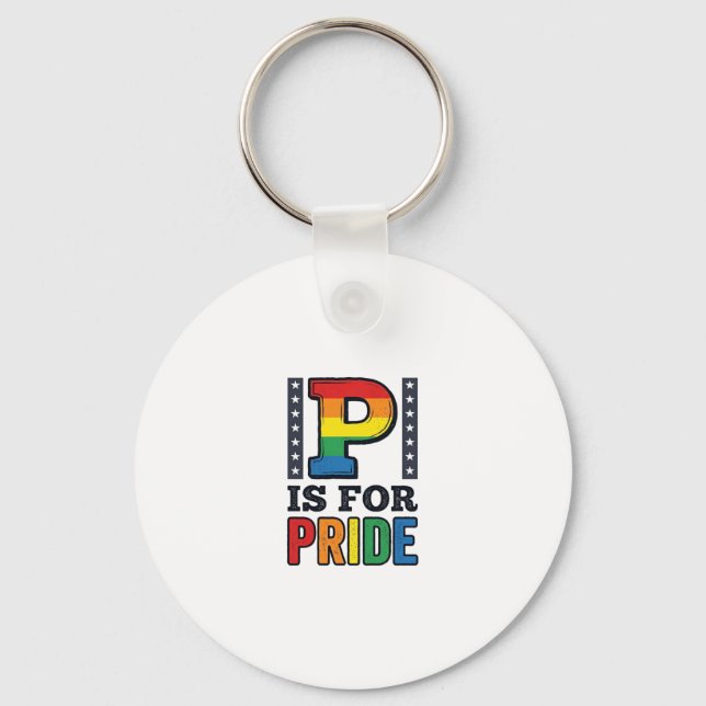 Porte-clés Conception de chemise arc-en-ciel de lettre de fie (Recto)