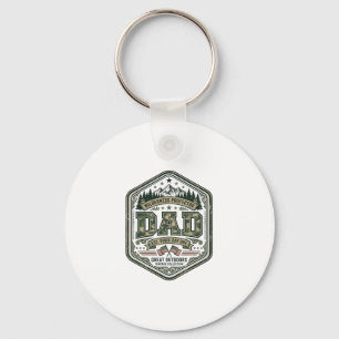 Porte-clés Conception de chemise de badge de montagne de papa