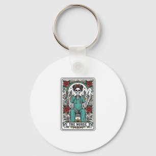 Porte-clés Conception de chemise de carte de tarot d'infirmiè