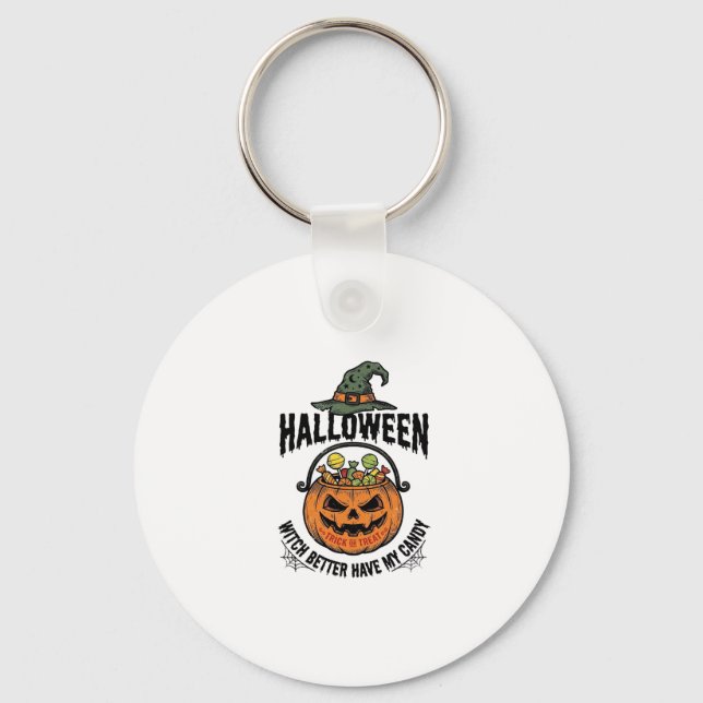 Porte-clés Conception de chemise de citrouille de bonbon de s (Recto)