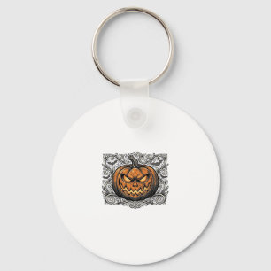 Porte-clés Conception de chemise de citrouille Halloween Grav