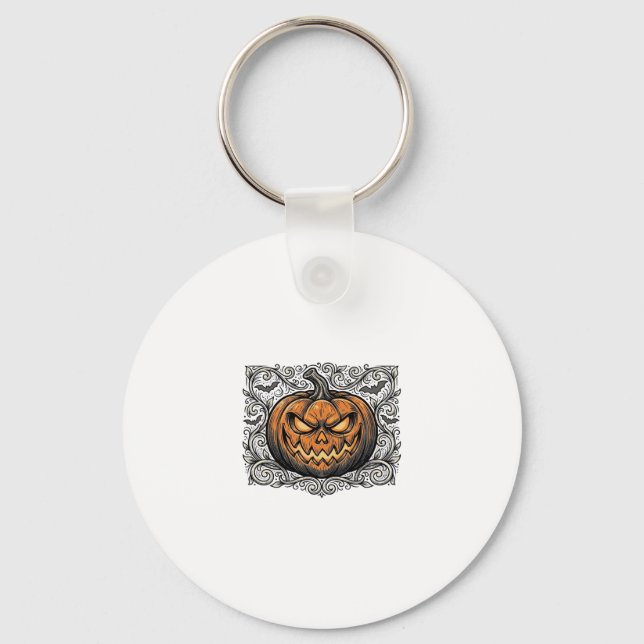 Porte-clés Conception de chemise de citrouille Halloween Grav (Recto)