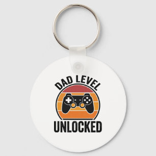 Porte-clés Conception de chemise de joueur vintage niveau pap