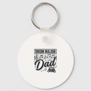 Porte-clés Conception de chemise de musique vintage Drum Majo
