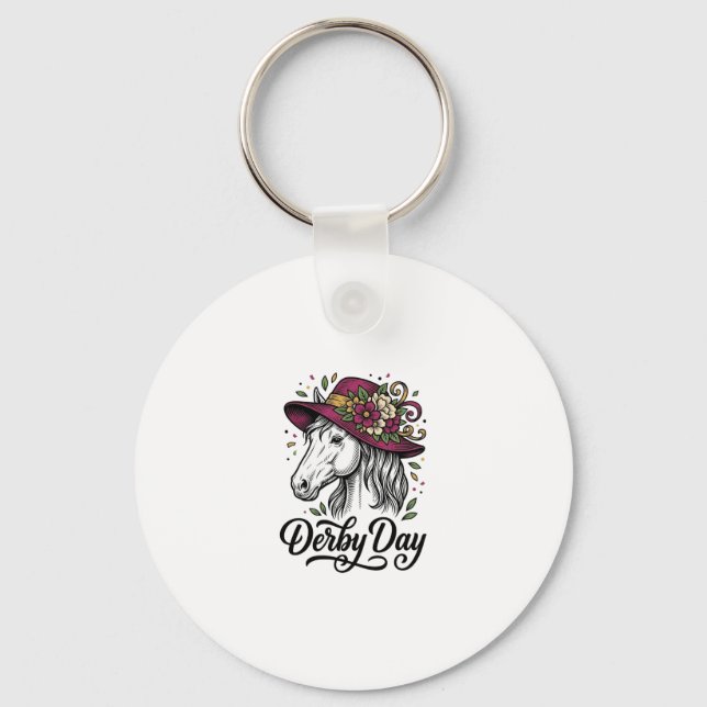 Porte-clés Conception de chemise de papa de cheval de cow-boy (Recto)