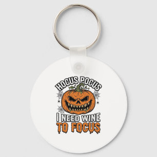Porte-clés Conception de chemise Halloween Citrouille Vin Hoc