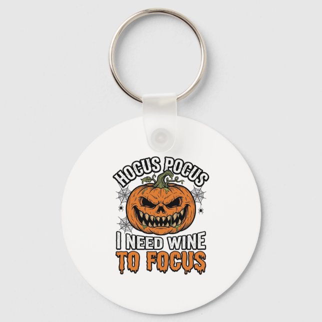Porte-clés Conception de chemise Halloween Citrouille Vin Hoc (Recto)