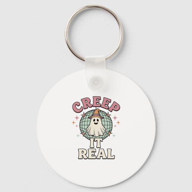 Porte-clés Conception de chemise Halloween Ghost Disco Creep  (Recto)