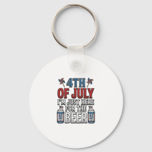Porte-clés Conception de chemise patriotique vintage de bière