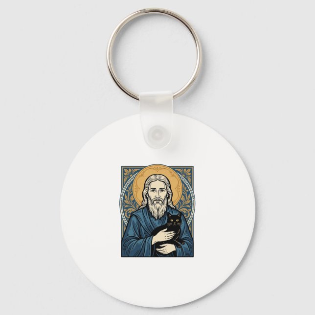 Porte-clés Conception de chemise vectorielle de portrait de c (Recto)