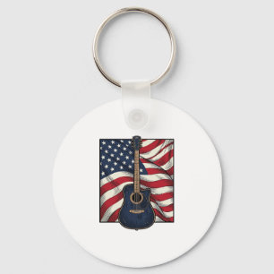 Porte-clés Conception de chemise vectorielle drapeau patrioti