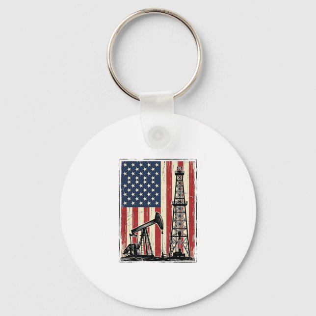 Porte-clés Conception de chemise vectorielle du drapeau améri (Recto)