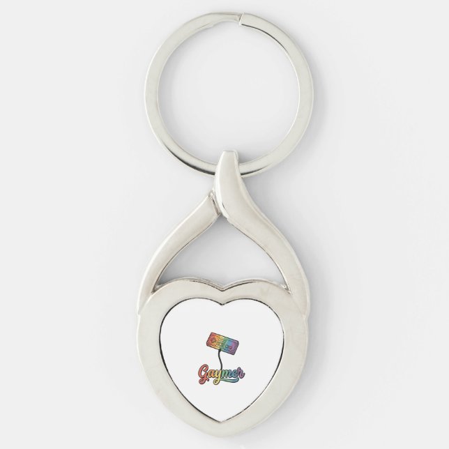 Porte-clés Conception de chemise vectorielle Gaymer Rainbow G (Devant)