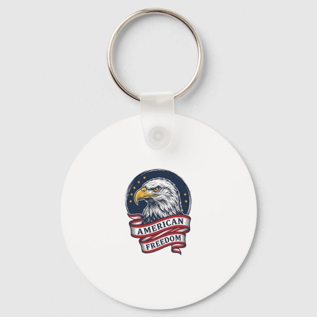Porte-clés Conception de chemise vectorielle ruban patriotiqu (Recto)