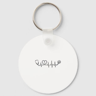 Porte-clés Conception de chemise vectorielle Stéthoscope Batt
