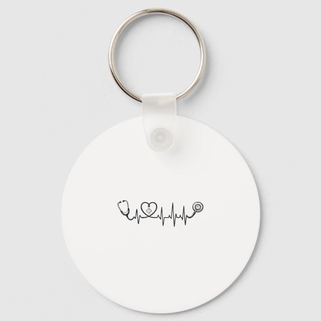 Porte-clés Conception de chemise vectorielle Stéthoscope Batt (Recto)