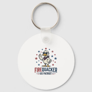 Porte-clés Conception de chemise vintage canard patriotique F