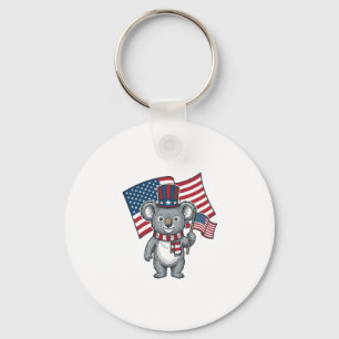 Porte-clés Conception de chemise vintage patriotique koala dr