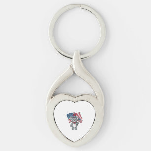 Porte-clés Conception de chemise vintage patriotique koala dr