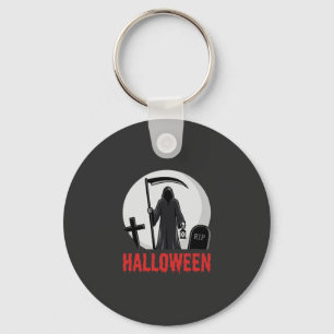 Porte-clés Conception de cimetière de la Faucheuse Halloween