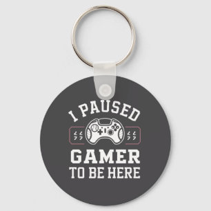 Porte-clés Conception de citation de gamer en pause