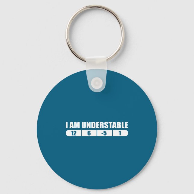 Porte-clés Conception de citation de golf à disque drôle, je  (Recto)