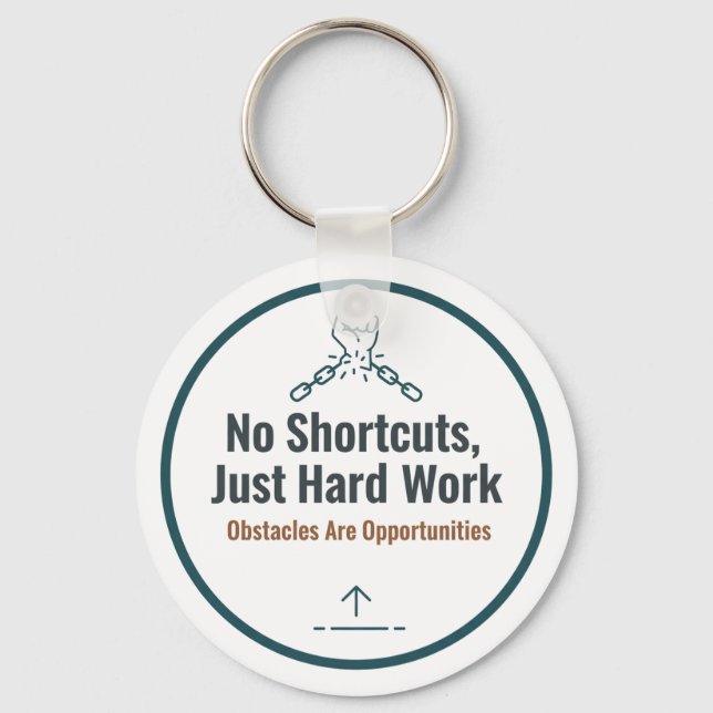 Porte-clés Conception de citation de travail acharné motivati (Recto)
