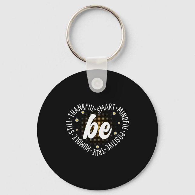 Porte-clés Conception de citation motivationnelle Dire positi (Recto)