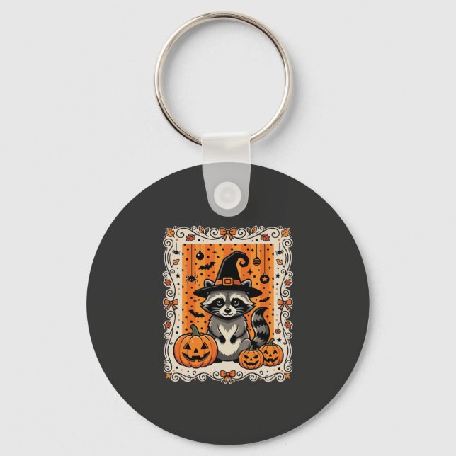 Porte-clés Conception de citrouille d'Halloween de raton lave (Recto)